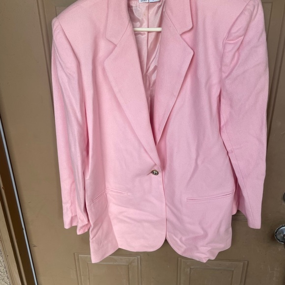 Vintage savanna wool pink blazer jacket sz 12 - Picture 1 of 5